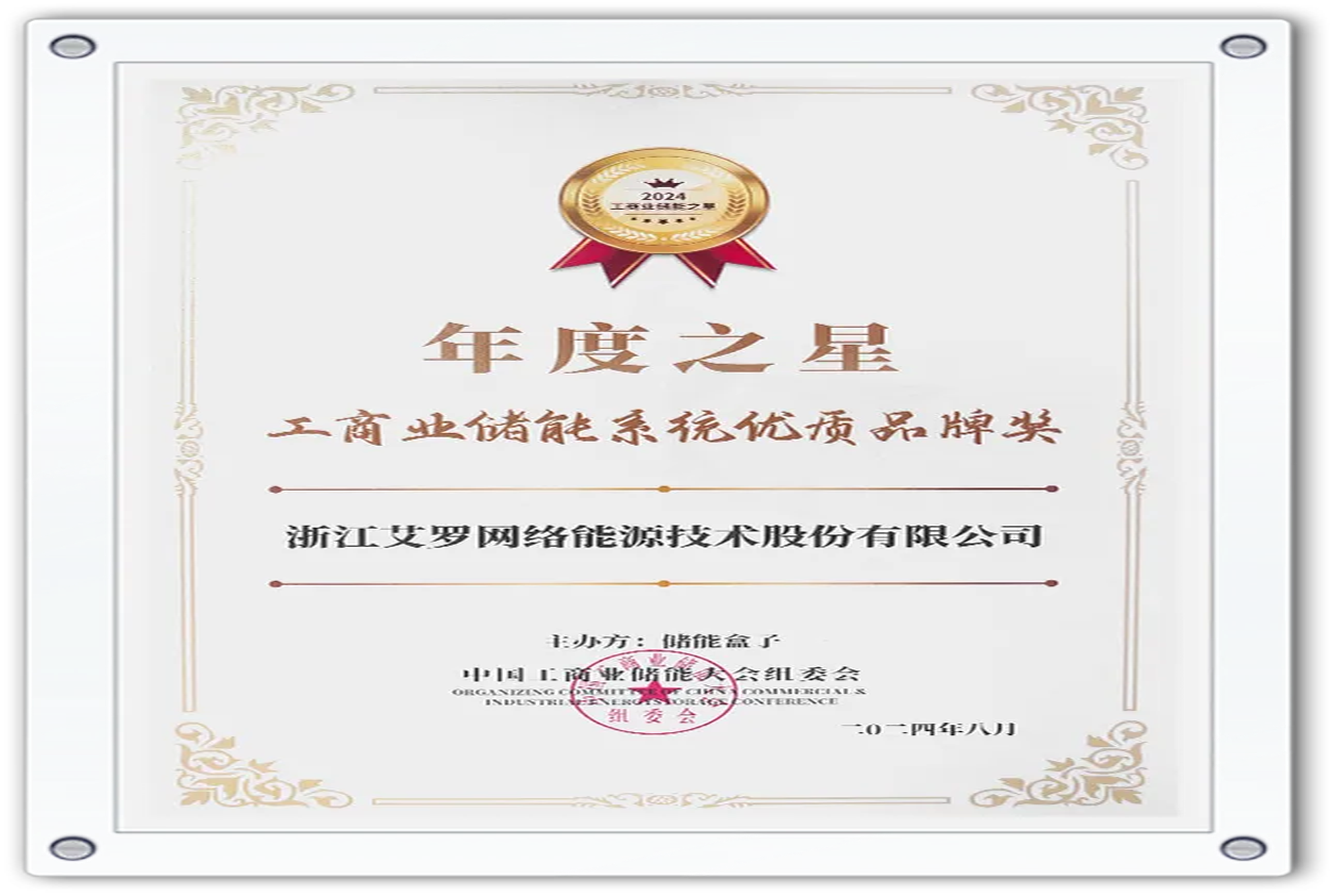 企业资讯 | 年度之星！DG视讯能源荣获“工商业储能系统优质品牌奖”！